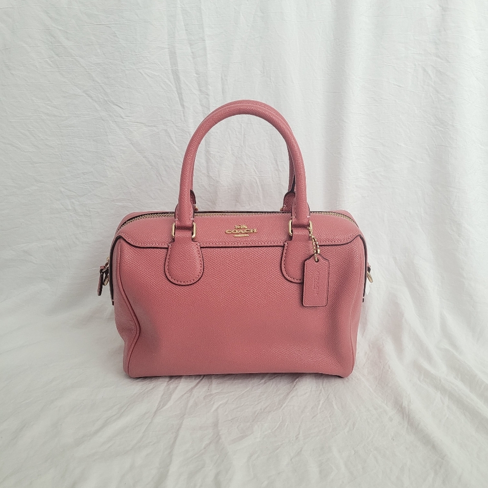 Coach Mini Bennett Glitter Peony Satchel